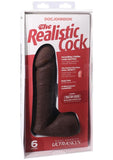The Realistic Cock Ultraskyn Dildo - Black/Chocolate - 6in