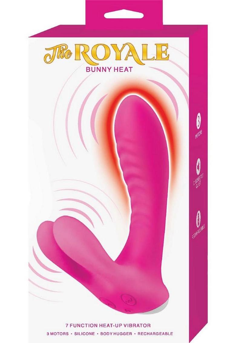 The Royal Bunny Heat Rechargeable Silicone Warming G-Spot Vibrator - Pink