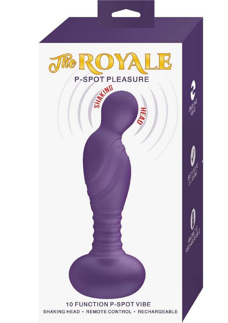 The Royal P-Spot Pleasure Rechargeable Silicone Prostate Stimulator - Purple