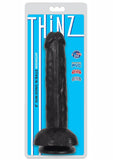 Thinz Slim Dong with Balls - Black - 8in
