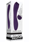 Thorny Rose Rechargeable Silicone Dual-End Vibrator - Purple