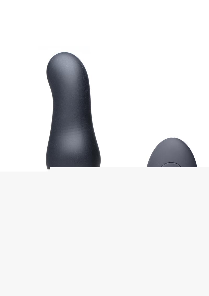 Thump-It Rechargeable Silicone Thumping Prostate Plug with Remote Control - Black
