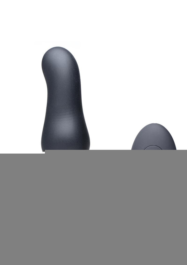 Thump-It Rechargeable Silicone Thumping Prostate Plug with Remote Control - Black