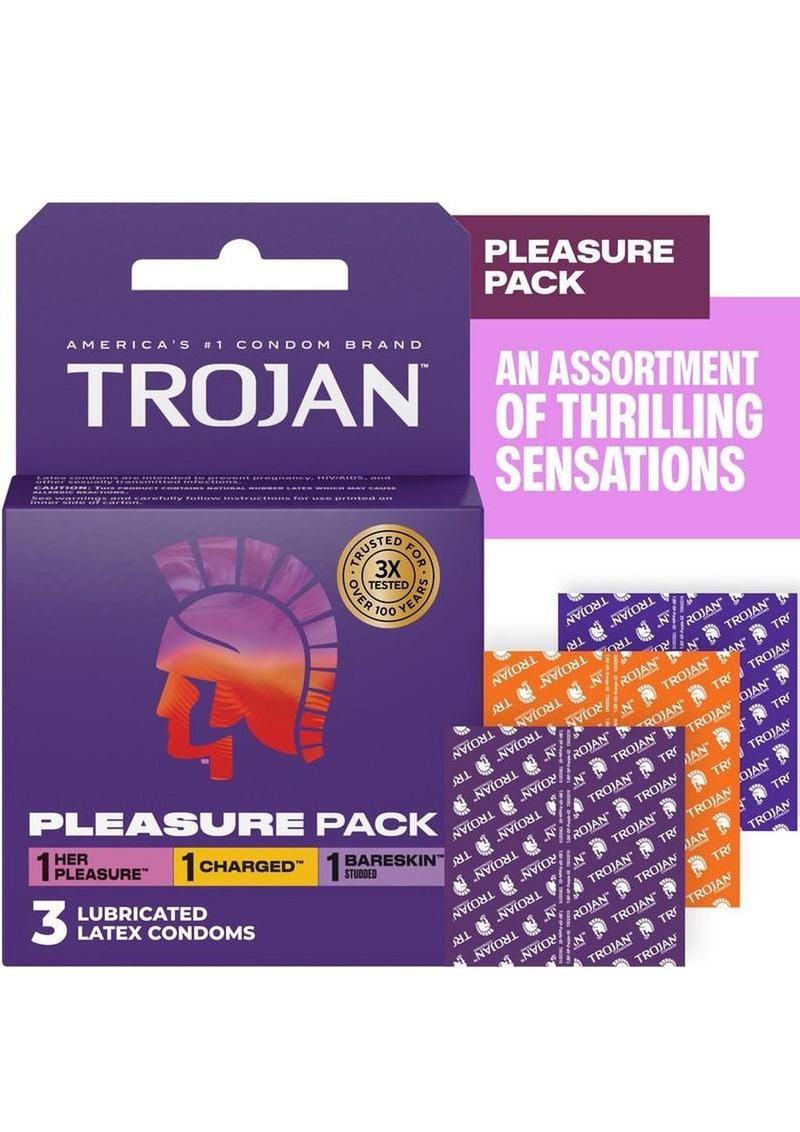 Trojan Pleasure Pack Condoms (3ct