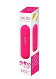 Vedo Nitro Rechargeable Silicone Bullet Vibrator - Pink - 3.25in