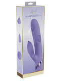 Vive Fronda Silicone Rechargeable Triple Motor G-Spot Vibrating and Tapping Leaf Clit Stimulator - Lavender/Purple
