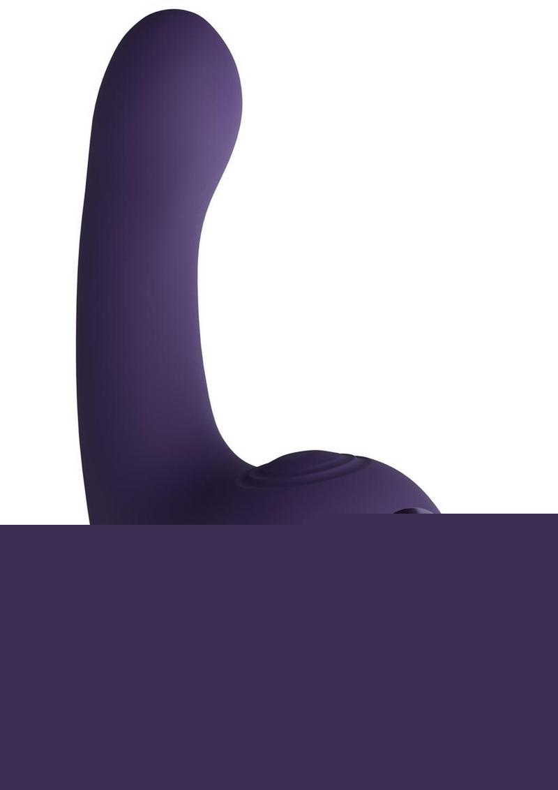 Vive Riko Rechargeable Silicone Triple Motor Thumper with Finger Motion Vibrator - Purple