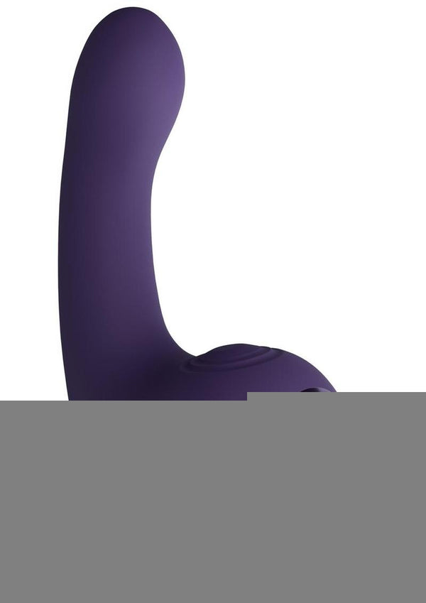 Vive Riko Rechargeable Silicone Triple Motor Thumper with Finger Motion Vibrator - Purple