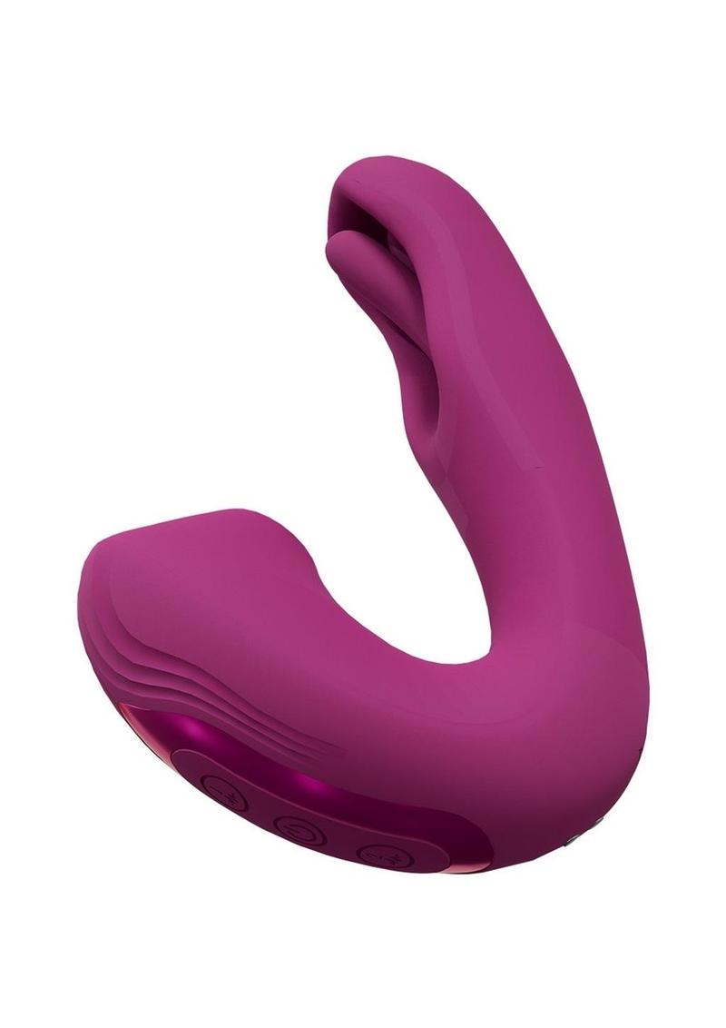 Vive Yuna Rechargeable Silicone Triple Motor Air Wave Vibrator with G-Spot Flapping Stimulation Vibrator
