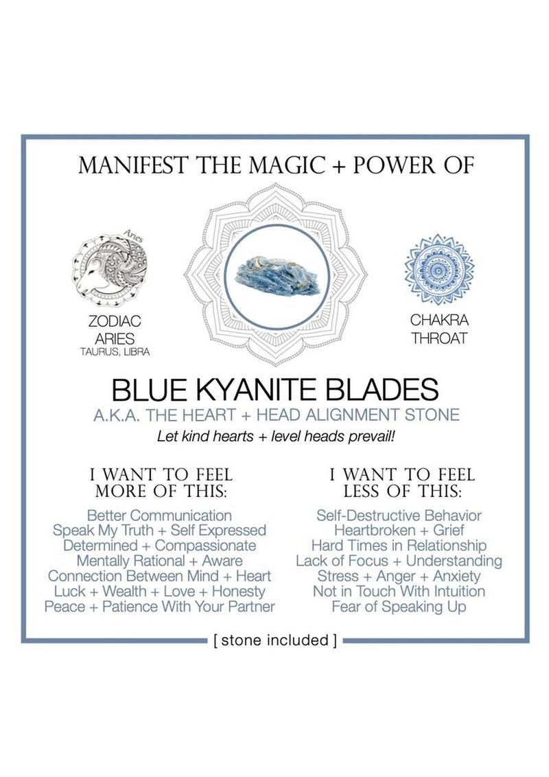 Warm Human Blue Kyanite Blades - Blue