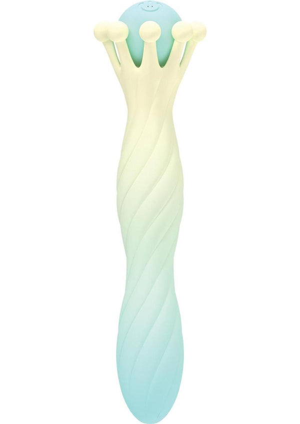 Wet Dreams Crown Jewel Rechargeable Silicone Crown Scepter Vibrating Wand - Multicolor