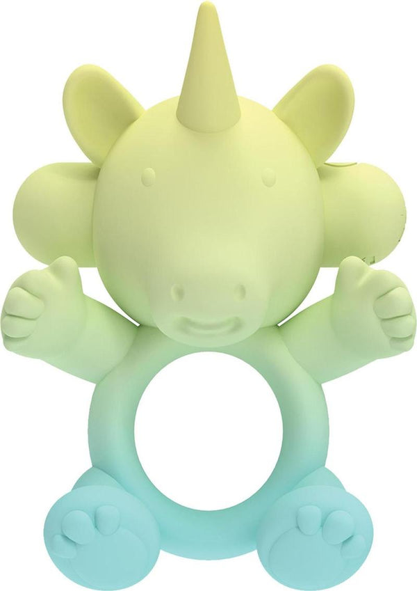 Wet Dreams Uni Horn Rechargeable Silicone Cock Ring - Multicolor