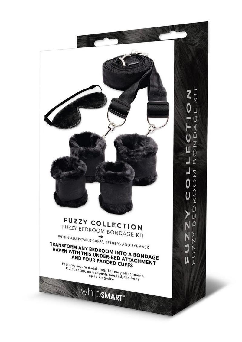 WhipSmart Fuzzy Bedroom Bondage Kit - Black