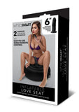 WhipSmart Inflatable Vibrating Love Seat with Remote - Black