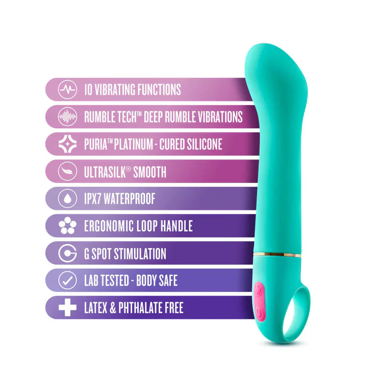 Aria Flirty AF Silicone G-Spot Vibrator Teal