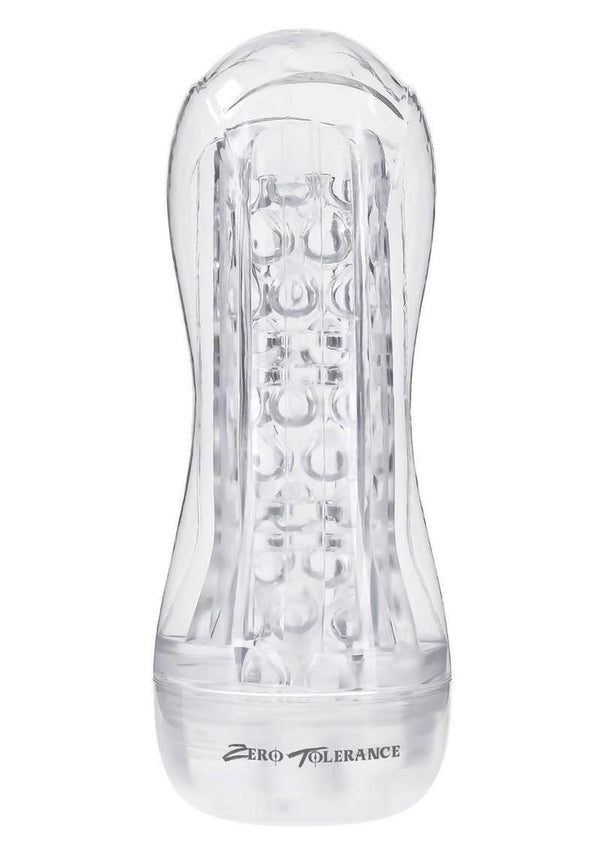 Zero Tolerance Casual Encounter Beaded Pussy Stroker with Vibrating C-Ring - Clear