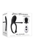 Zero Tolerance Mr. Tickler Rechargeable Silicone Cock Ring with Remote Control - Black