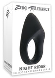 Zero Tolerance Night Rider Rechargeable Silicone Cock Ring - Black