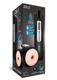 ZOLO Long Stroke Rechargeable Silicone Masturbator - Black